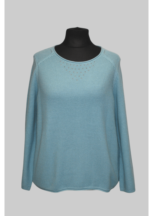 Plonos medvilnės mišinio megztinis Bianca