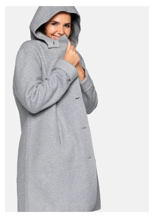 Garbanoto bouclé Sheego paltas be pamušalo