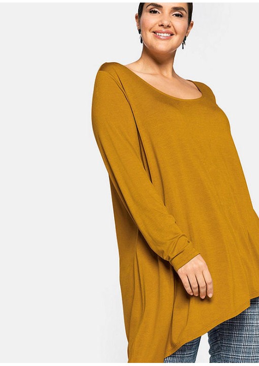 Sheego trikotažo palaidinė asimetriniu kraštu