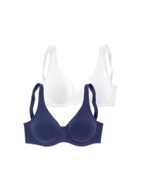 2-in-1 Petite Fleur mažinančių medvilnės liemenėlių komplektas  - 1