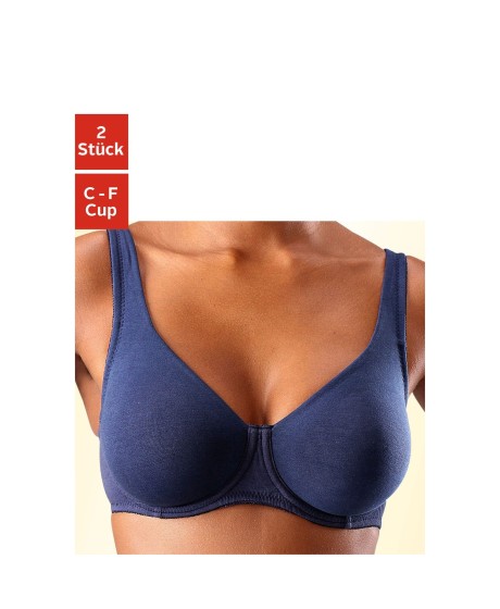 2-in-1 Petite Fleur mažinančių medvilnės liemenėlių komplektas