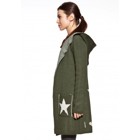 COSMO kardiganas su gobtuvu