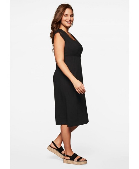 Sheego džersio suknelė su nėrinių intarpais