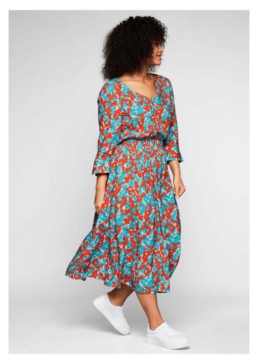 Ryški Sheego viskozės suknelė grafiniu raštu Sheego - 1