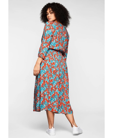 Ryški Sheego viskozės suknelė grafiniu raštu