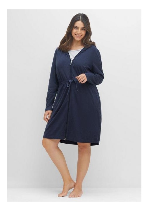 Jaukus Sheego chalatas su dvipusiu užtrauktuku