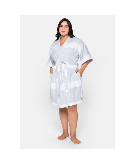 Susiaučiamas kimono stiliaus Sheego chalatas