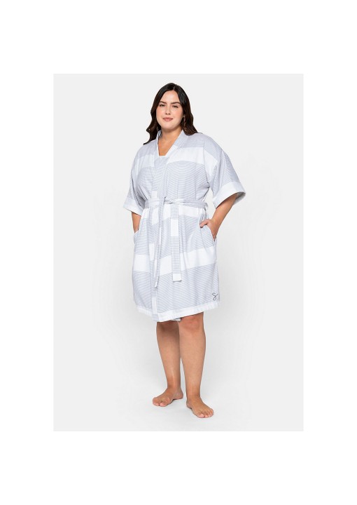 Susiaučiamas kimono stiliaus Sheego chalatas