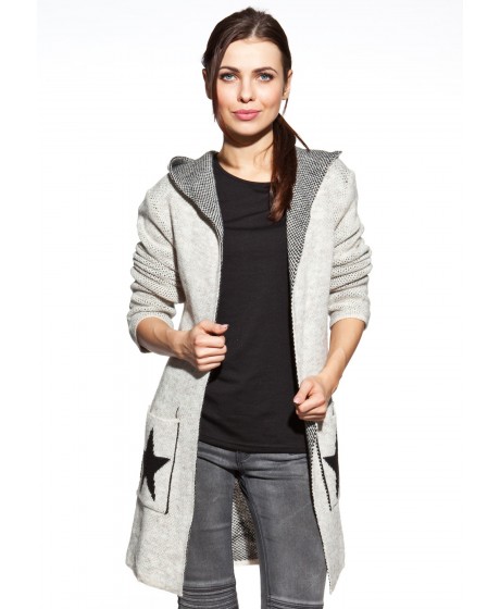 COSMO kardiganas su gobtuvu