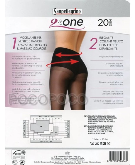Sanpellegrino pėdkelnės 2 in ONE 20 den