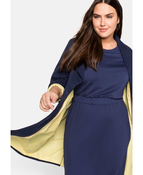 Ilgas Sheego švarkas su kontrastingu pamušalu