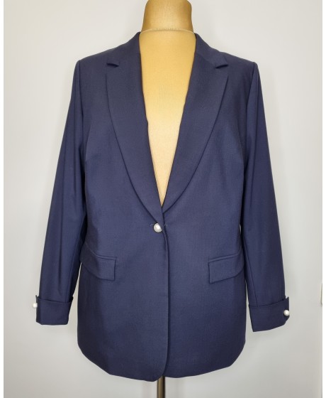 Klasikinis MONA švarkas su perlų imitacijos sagomis  - 1