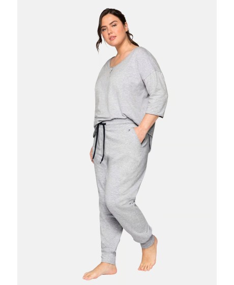 Sheego medvilnės pižama su ilgomis kelnėmis