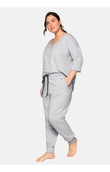 Sheego medvilnės pižama su ilgomis kelnėmis