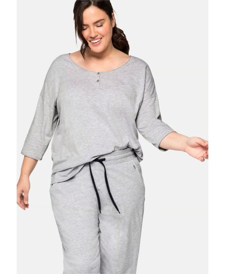 Sheego medvilnės pižama su ilgomis kelnėmis