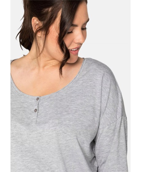 Sheego medvilnės pižama su ilgomis kelnėmis