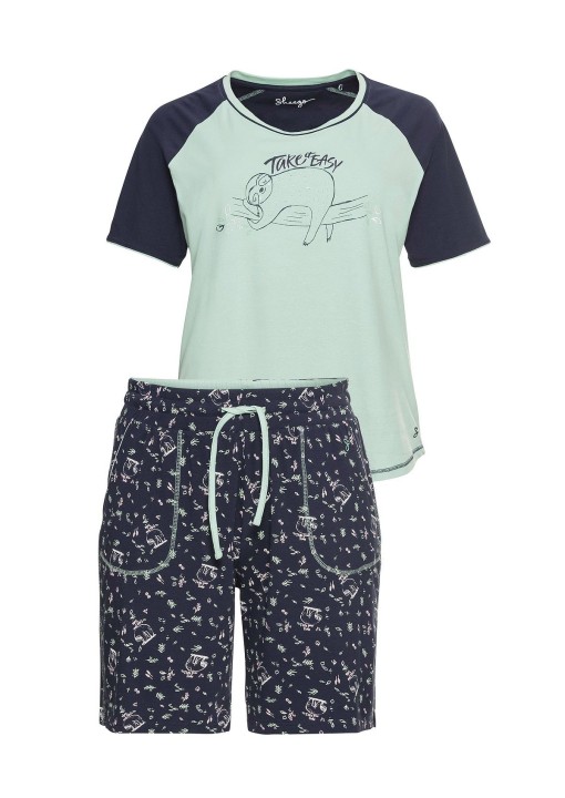 Kontrastingų spalvų Sheego pižama su šortukais
