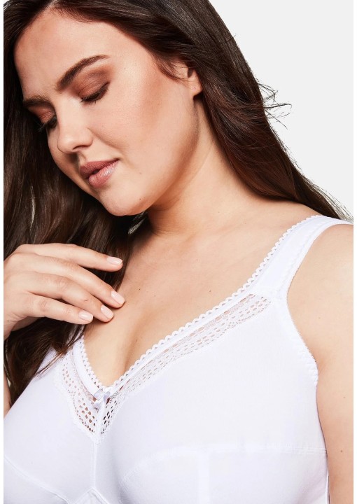 Sheego medvilnės liemenėlė be lankelių