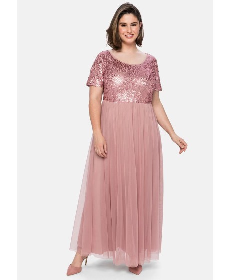 Vakarinė Sheego suknelė trumpomis rankovėmis