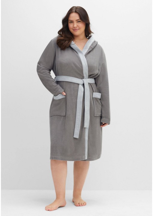 Sheego kilpinis chalatas su gobtuvu