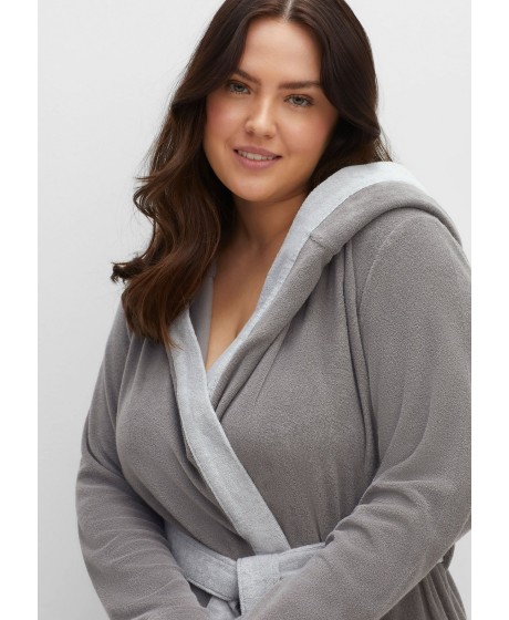 Sheego kilpinis chalatas su gobtuvu