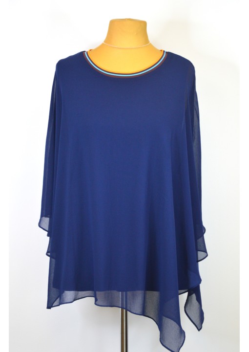 Sheego tunika su virutiniu šifono sluoksniu