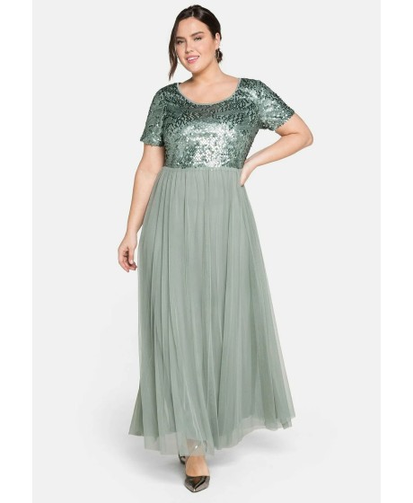 Vakarinė Sheego suknelė trumpomis rankovėmis