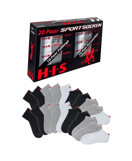 H.I.S kojinių komplektas (20 porų)