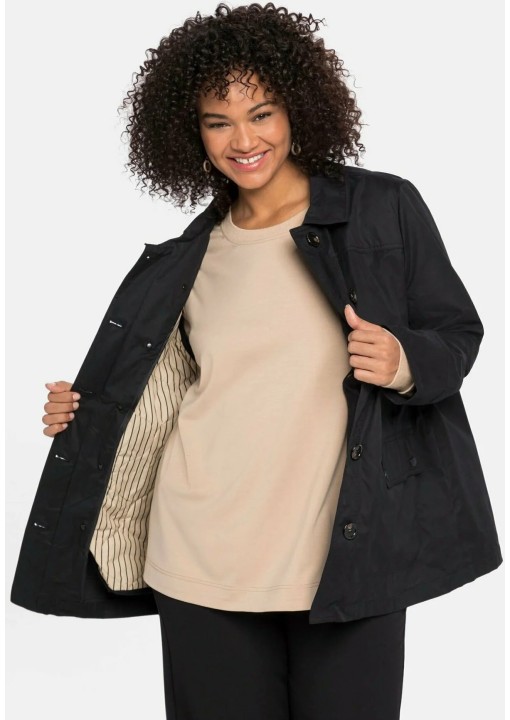 Trumpas Sheego lietpaltis su išsegamu pašiltinimu