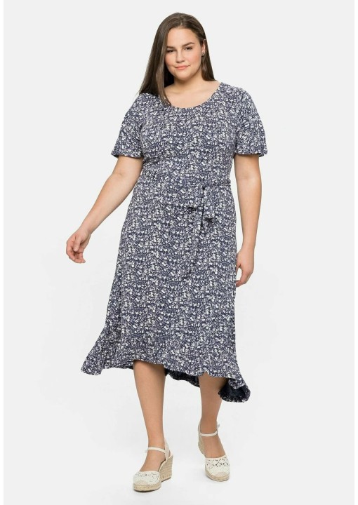 Sheego trikotažo suknelė sparnelių tipo rankovėmis