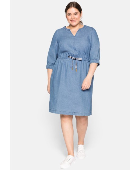 Džinsinė Sheego suknelė su kišenėmis