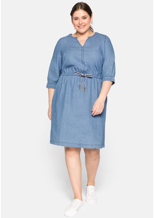 Džinsinė Sheego suknelė su kišenėmis