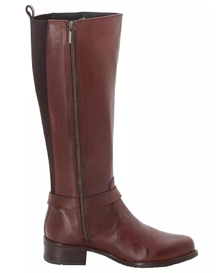 Natūralios odos Sheego batai plačiai blauzdai