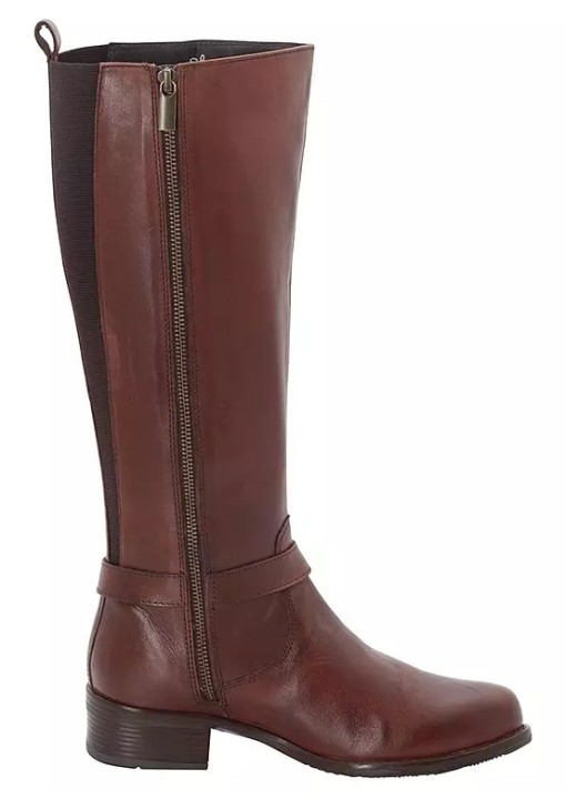 Natūralios odos Sheego batai plačiai blauzdai