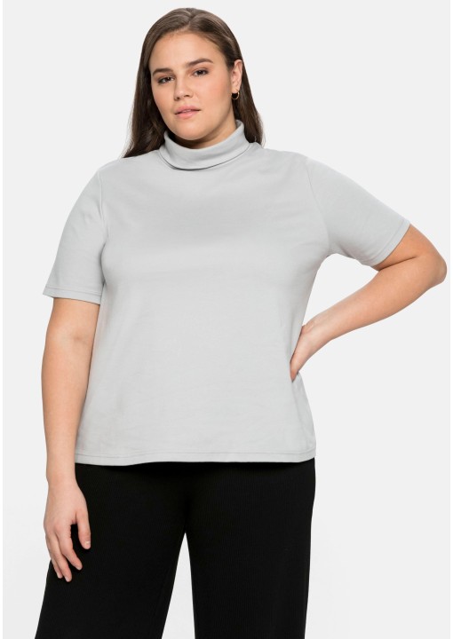 Sheego trikotažo palaidinė paaukštinta apykakle