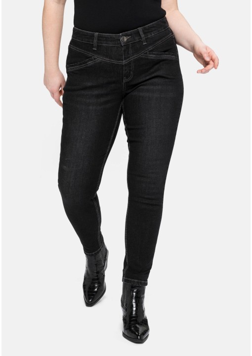 Sheego siauro kirpimo džinsai Petite žemesnio ūgio moterims