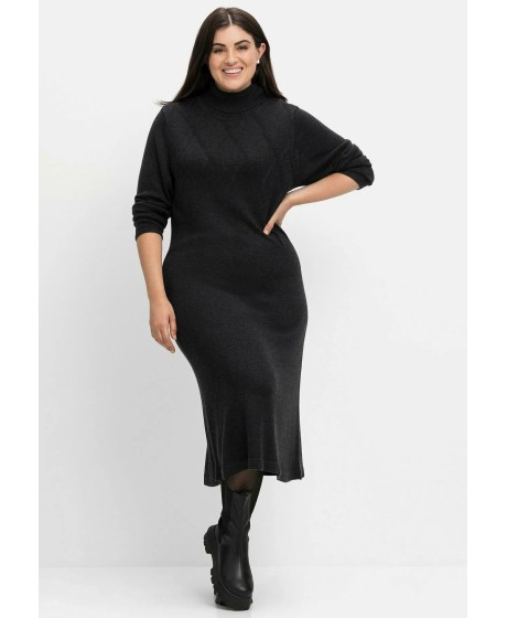 Tiesaus silueto Sheego megzta suknelė su kašmyru