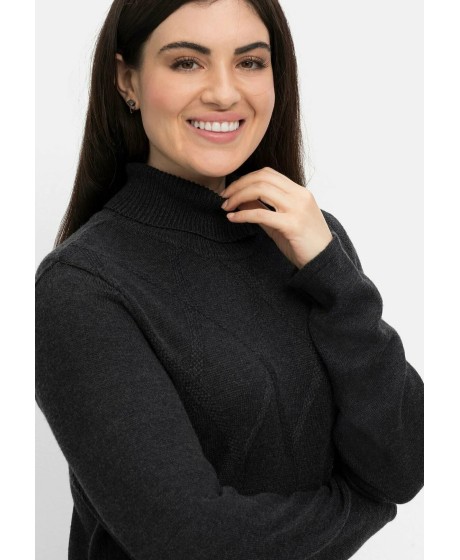 Tiesaus silueto Sheego megzta suknelė su kašmyru