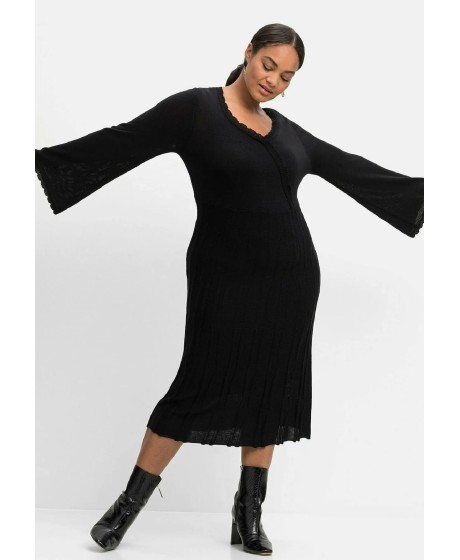 Megzta Sheego suknelė gilia V formos iškirpte