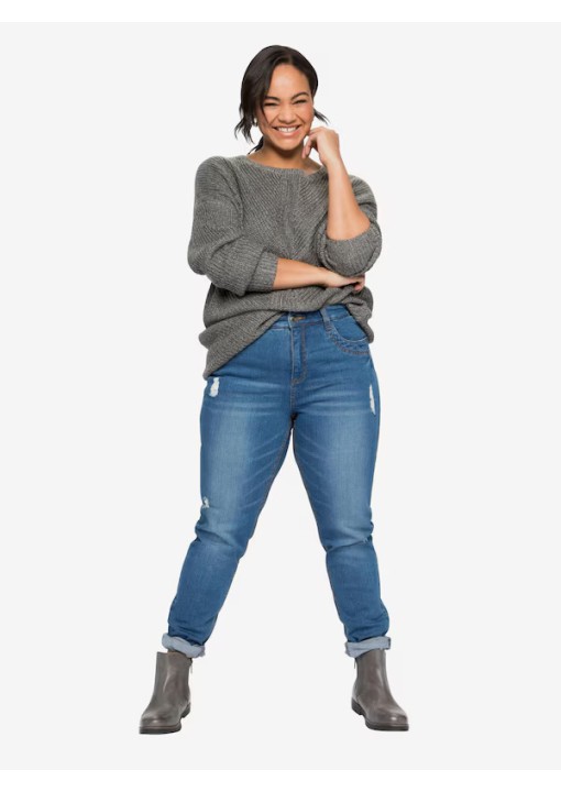 Siauro kirpimo Sheego džinsai aukštoms moterims