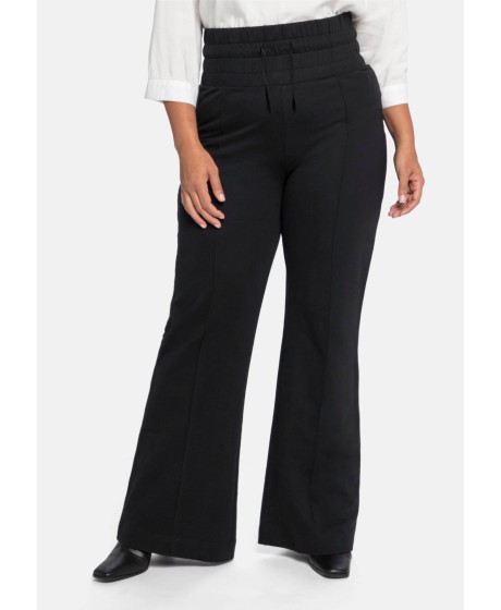 Trikotažinės Sheego laisvalaikio kelnės aukštu juosmeniu