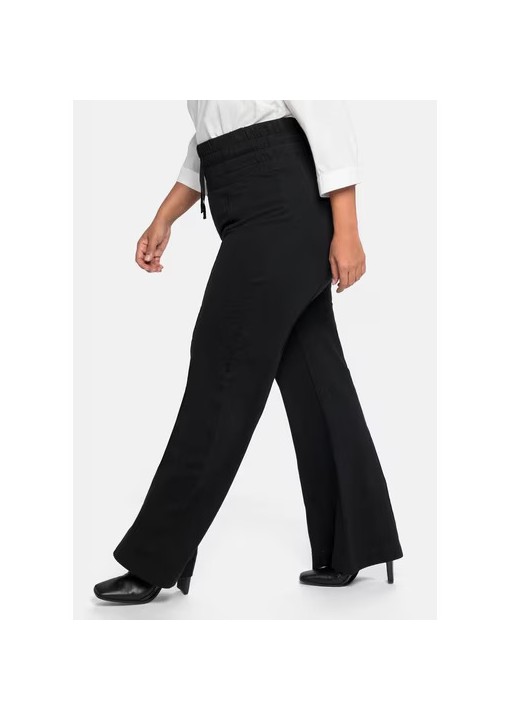 Trikotažinės Sheego laisvalaikio kelnės aukštu juosmeniu