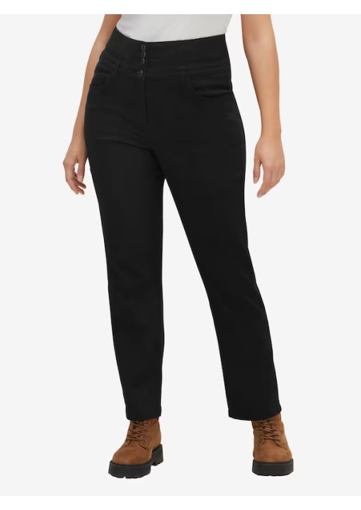 Sheego medvilnės kelnės paaukštintu juosmeniu