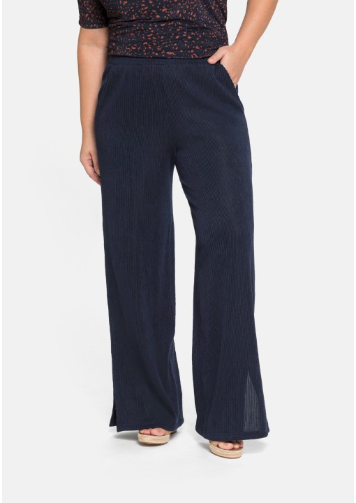 Sheego trikotažo kelnės plačiomis klešnėmis