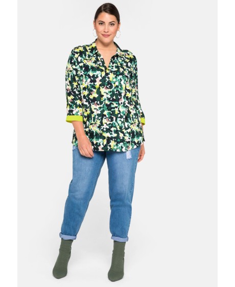 Sheego tunika ryškiu grafiniu raštu