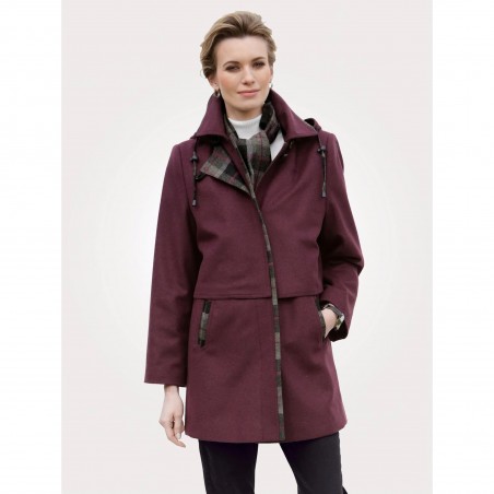 Neaustinės vilnos puspaltis LODEN  - 1