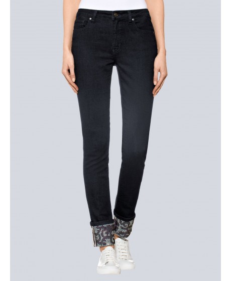 Tamsiai mėlyni ALBA MODA džinsai