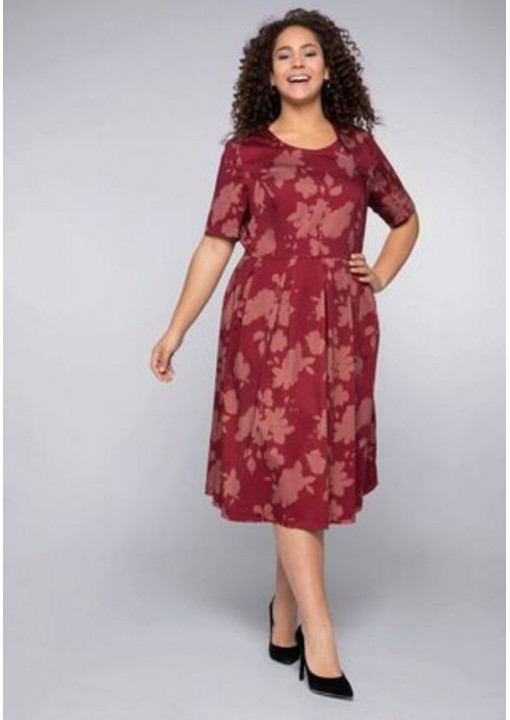 Sheego medvilnės suknelė su kūną formuojančiu apatiniu