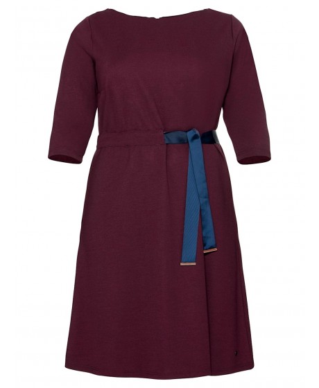 Sheego trikotažinė suknelė su kontrastingos spalvos dirželiu Sheego - 5