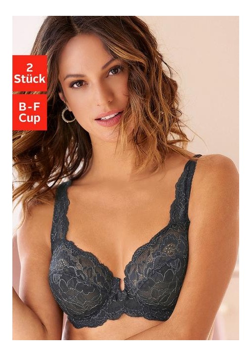 2-in-1 Elegantiškų nėrinių Petite Fleur liemenėlių komplektas